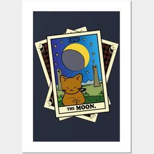 TAROT CARDS DECK | THE MOON. | FORTUNE CAT Posters and Art